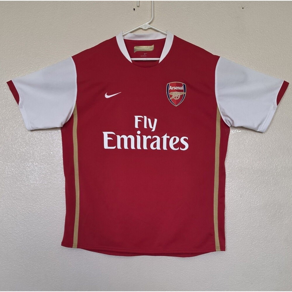 Vtg Nike Arsenal FC XL Soccer Jersey 2006 2008 Home Fly Emirates Stadium Shirt